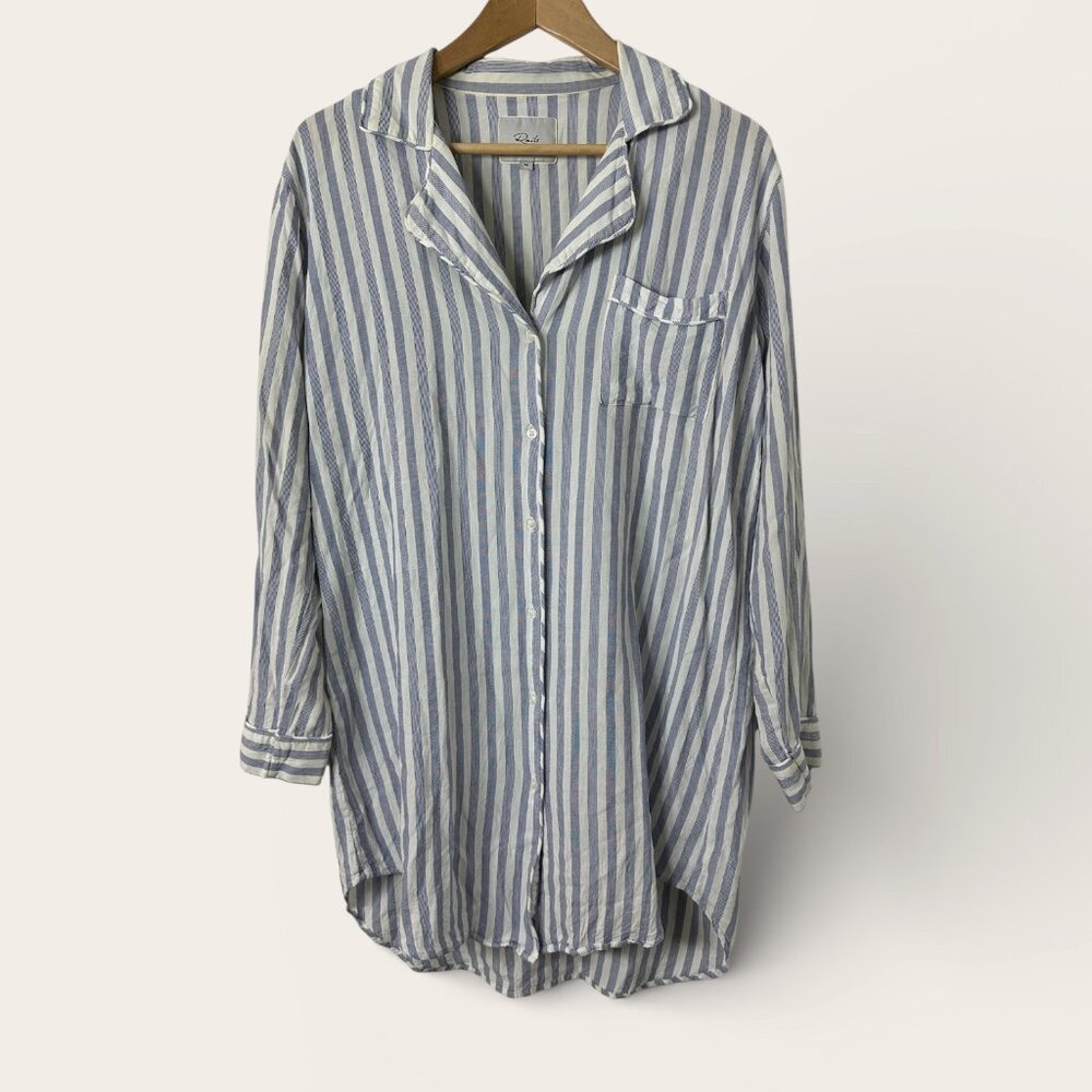 EUC Rails Long Sleeve Shirt Tunic W/ Bermuda Blue and White Strips US Size M